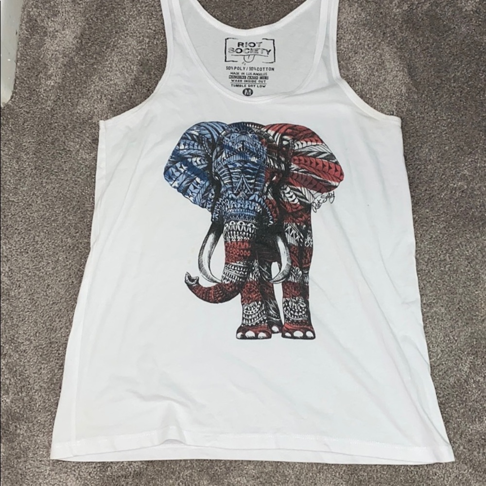 Red, White & Blue Elephant tank